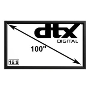 DTX Digital Vision Matte White 16:9 100″ Projector Screen